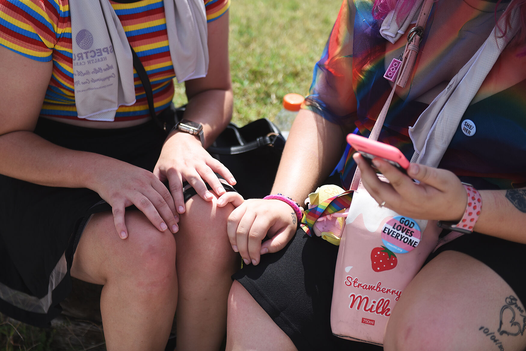 Jade Embley and Alexis Simmerman attend PrideFest